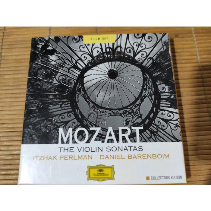 好音悅 Perlman 帕爾曼 Barenboim 巴倫波因 Mozart 莫札特 小提琴奏鳴曲集 4CD DG 德版
