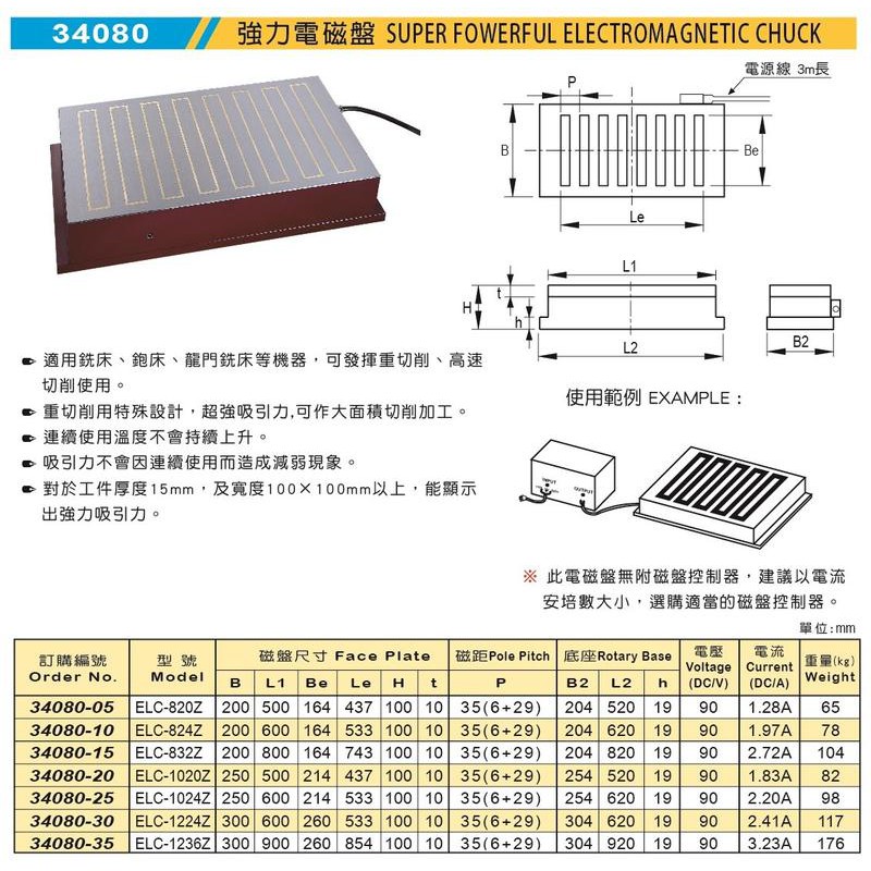 米其林 MATCHLING 34080 強力電磁盤 價格請來電或留言洽詢