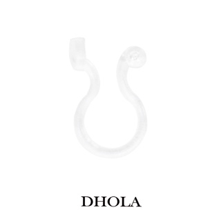 DHOLA｜【前3MM平台 + 後單珠矽膠耳夾】夾式耳環 針式耳環 改夾式 防過敏 高透明 朵拉手藝材料店