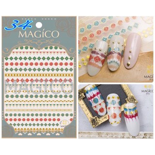 【朵蕾美妝小舖】光療水晶彩繪DIY美甲 MAGICO極薄日系貼紙 圖騰風 個性風 眼睛 骷顱頭背膠貼紙『F17』