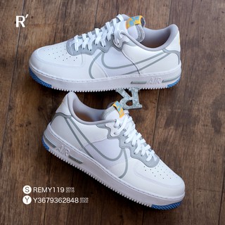 R'代購 Nike Air Force 1 React D / MS / X AF1 灰白北卡藍黃 CT1020-100