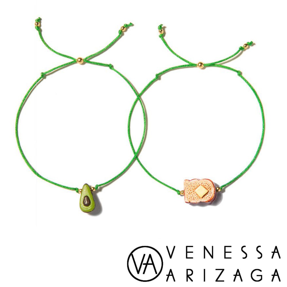 Venessa Arizaga AVOCADO TOAST BRACELET SET 酪梨X奶油吐司 綠色手鍊 2件組