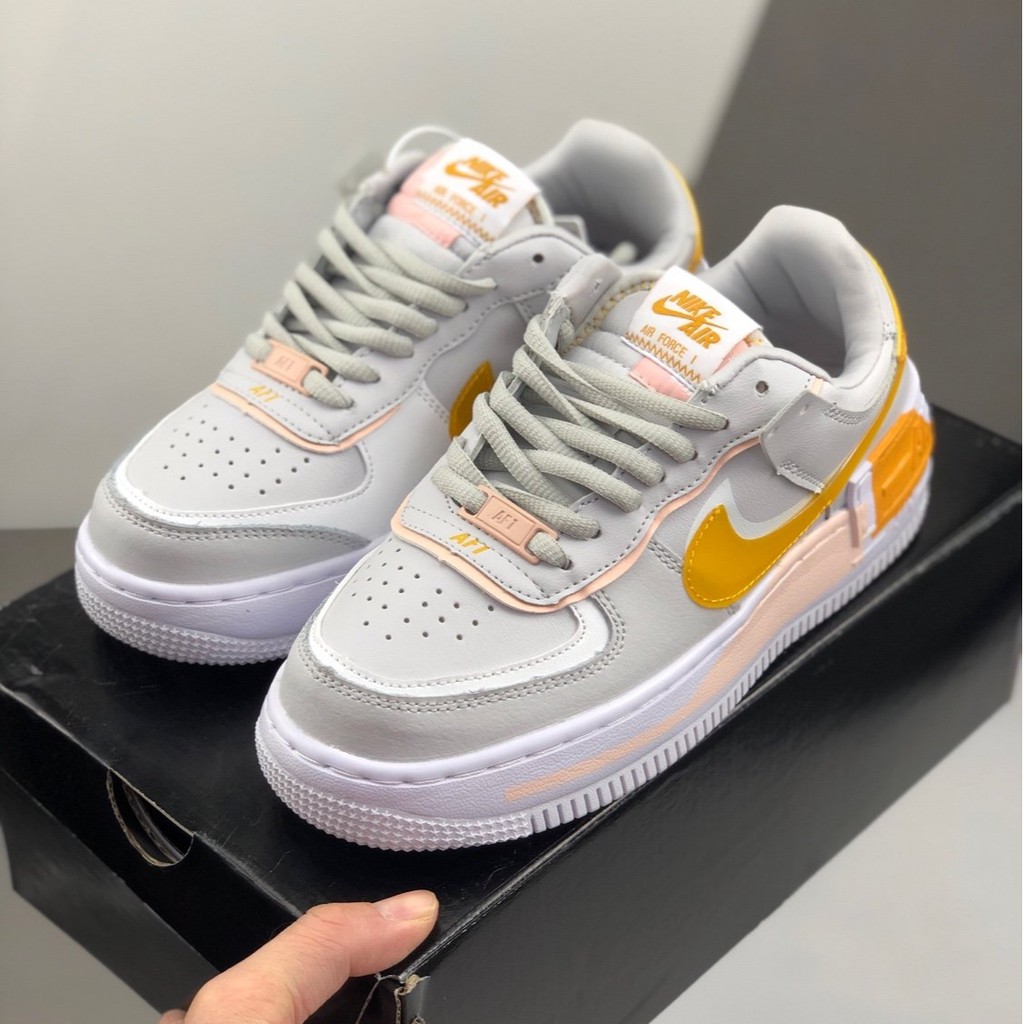 nike air force 1 grey orange