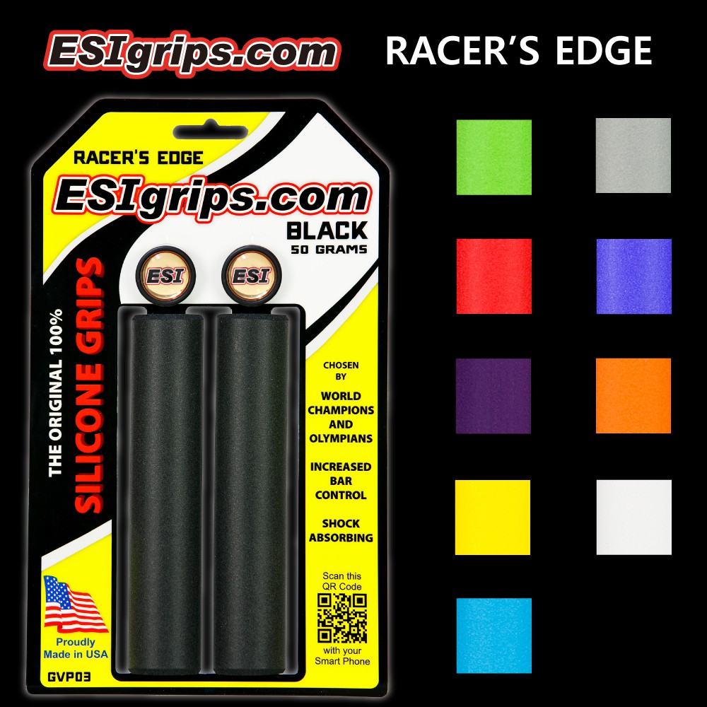 【鋼鐵馬廄】ESI 美國矽膠MTB握把套 Racer's Edge 三鐵休息把&amp;空力把適用-50g