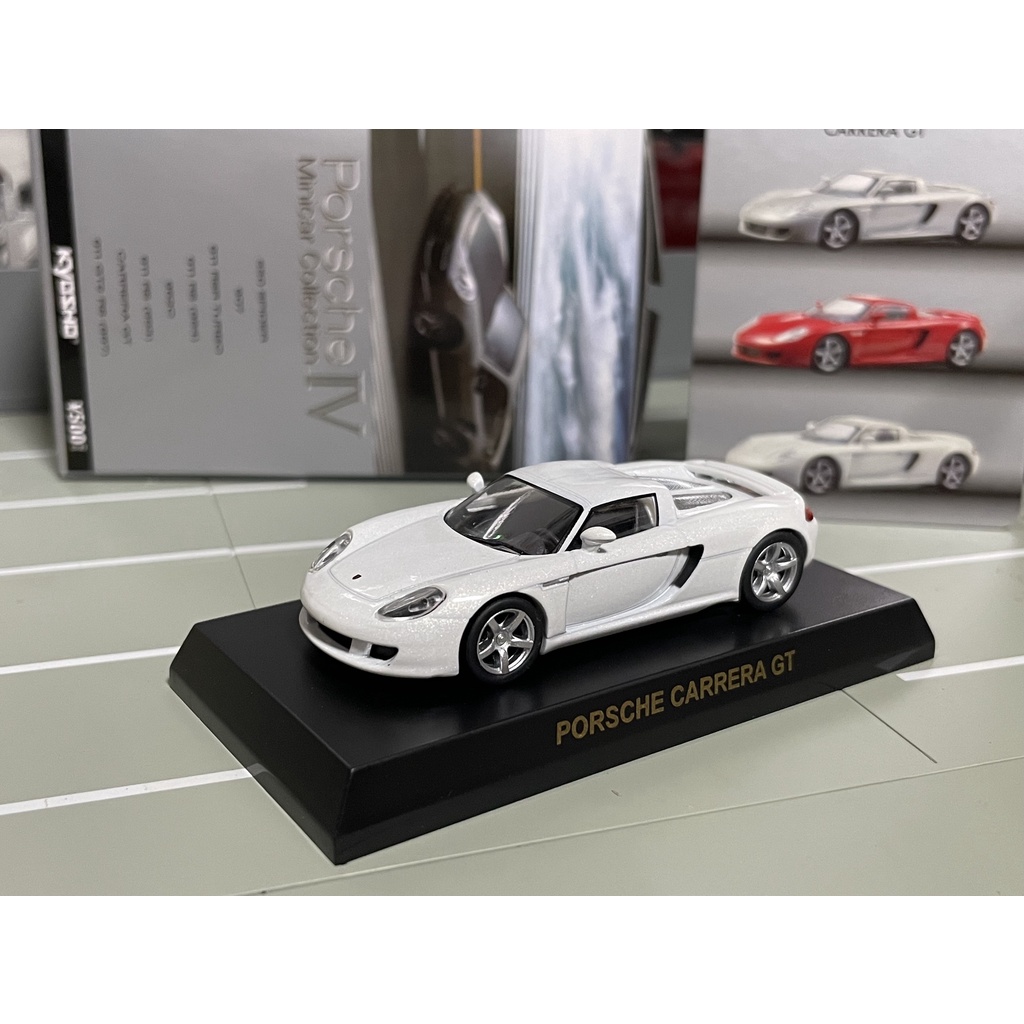 Kyosho 1/64 Porsche Carrera GT 珍珠白 絕版