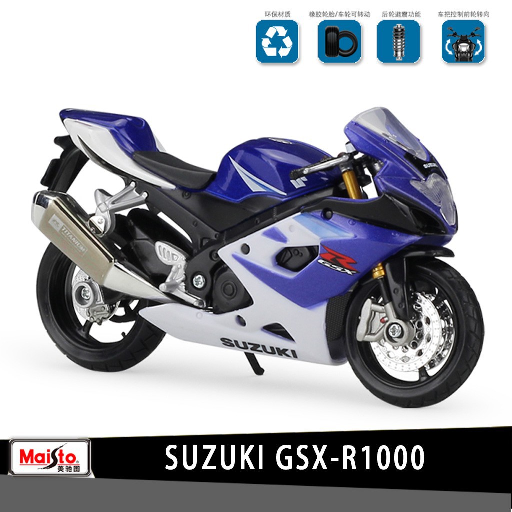 Suzuki GSX R 1000 1:18 scale diecast motorcycle by Maisto