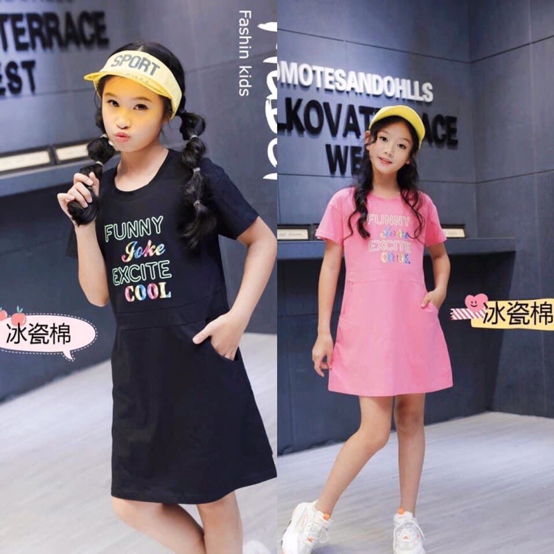 110女大童 1 165cm 棉洋裝短袖洋裝 二色 小魚衣鋪 蝦皮購物