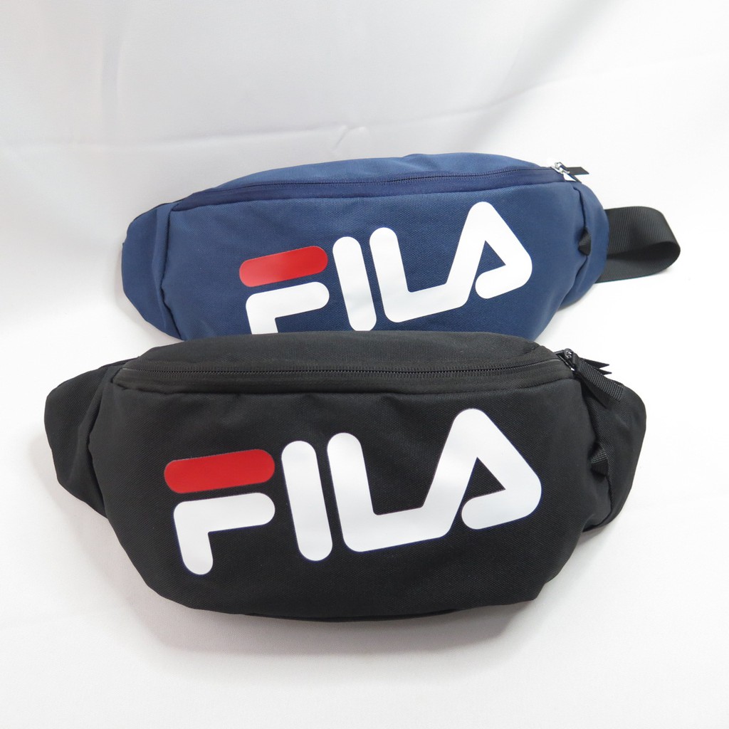 FILA 大LOGO 斜跨包 腰包 全新現貨 BWV3004BK 黑 BWV3004NV 藍【iSport商城】