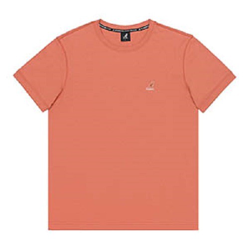 KANGOL 中性款橘色刺繡小logo休閒短袖上衣-NO.6125101052
