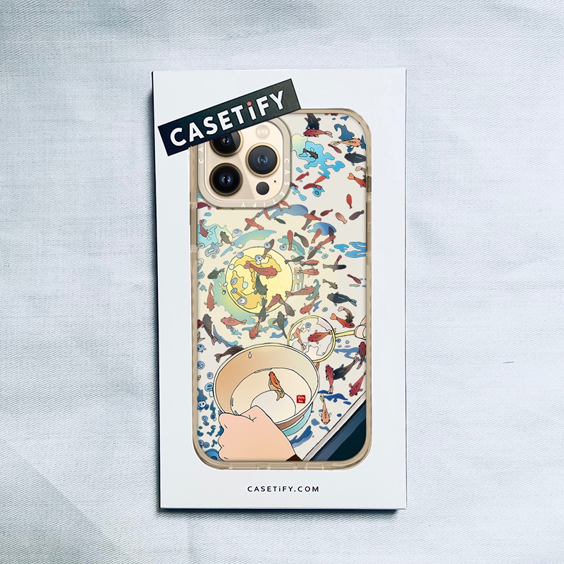 Casetify X 月亮釣魚米色手機殼 IPhone 13 12 11 Pro MAX Mini XS MAX XR
