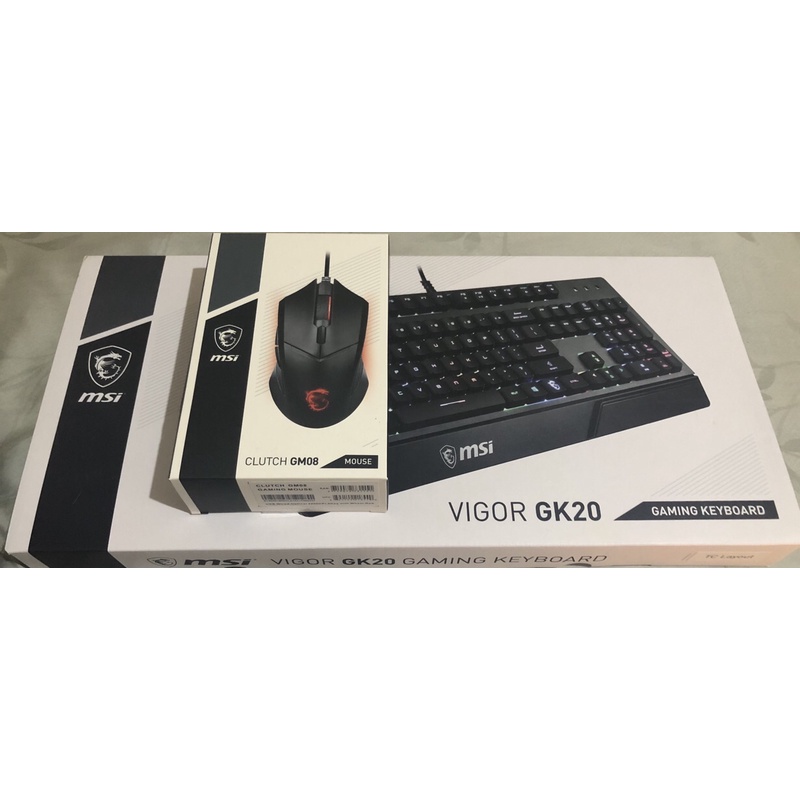 全新MSI VIGOR GK20+MSI CLUTCH GM08 鍵盤滑鼠組