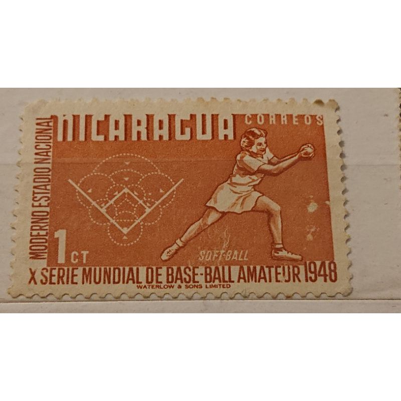 1948年尼加拉瓜 軟式棒球 郵票
