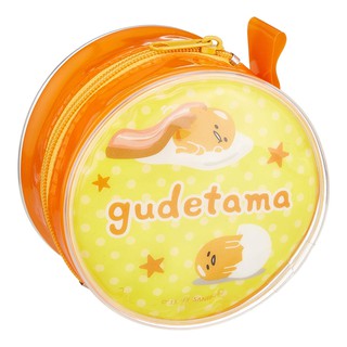 Sanrio 三麗鷗【 蛋黃哥 橘黃點 流沙零錢包 】日本進口 Gudetama 小錢包 零錢包 鑰匙包