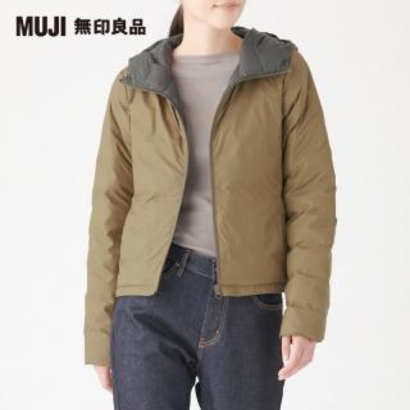 新年降價🎉MUJI 女輕量澳洲羽絨可攜式連帽風衣外套