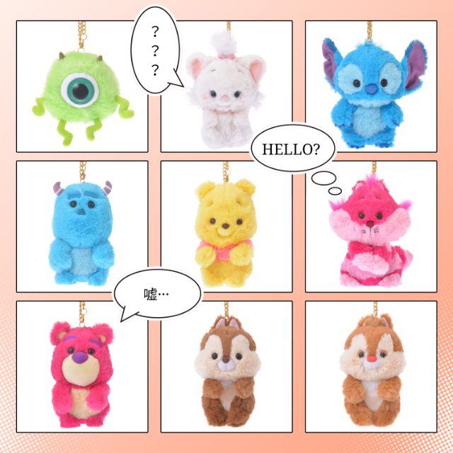 特價 現貨 日本帶回 迪士尼 史迪奇 熊抱哥 小熊維尼 大眼仔 奇奇蒂蒂 瑪麗貓 柴郡貓  妙妙貓 毛怪 娃娃吊飾鑰匙圈