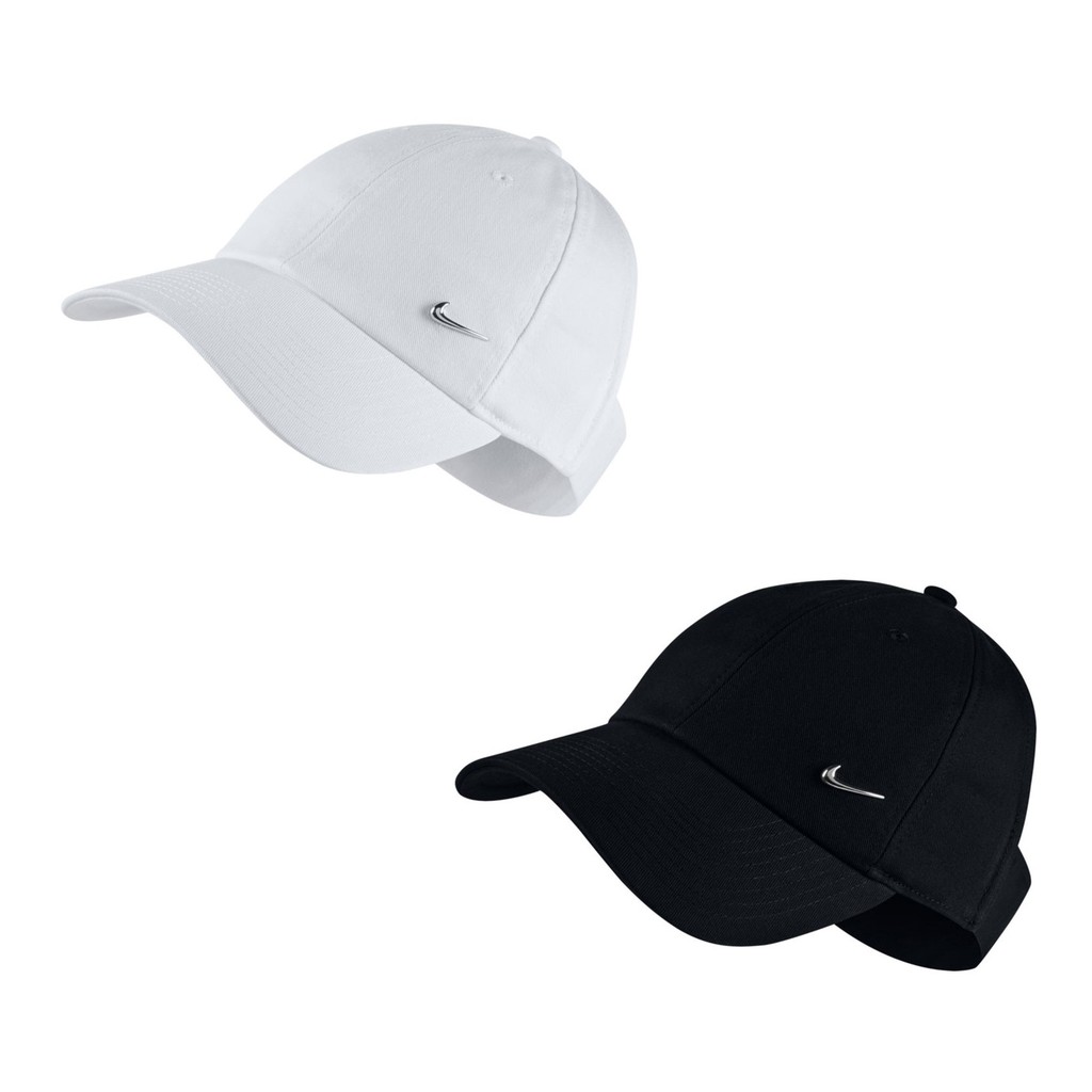 Nike 帽子 W NSW VISOR RED 遮陽帽 運動帽 休閒帽 老帽 小金屬 LOGO 運動 休閒 白色 黑色