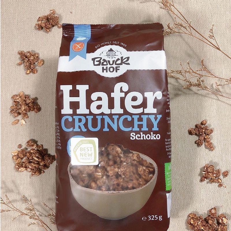 德國寶客BauckHof無麩質可可燕麥脆片(無蛋奶)Hafer Crunchy basis 325g