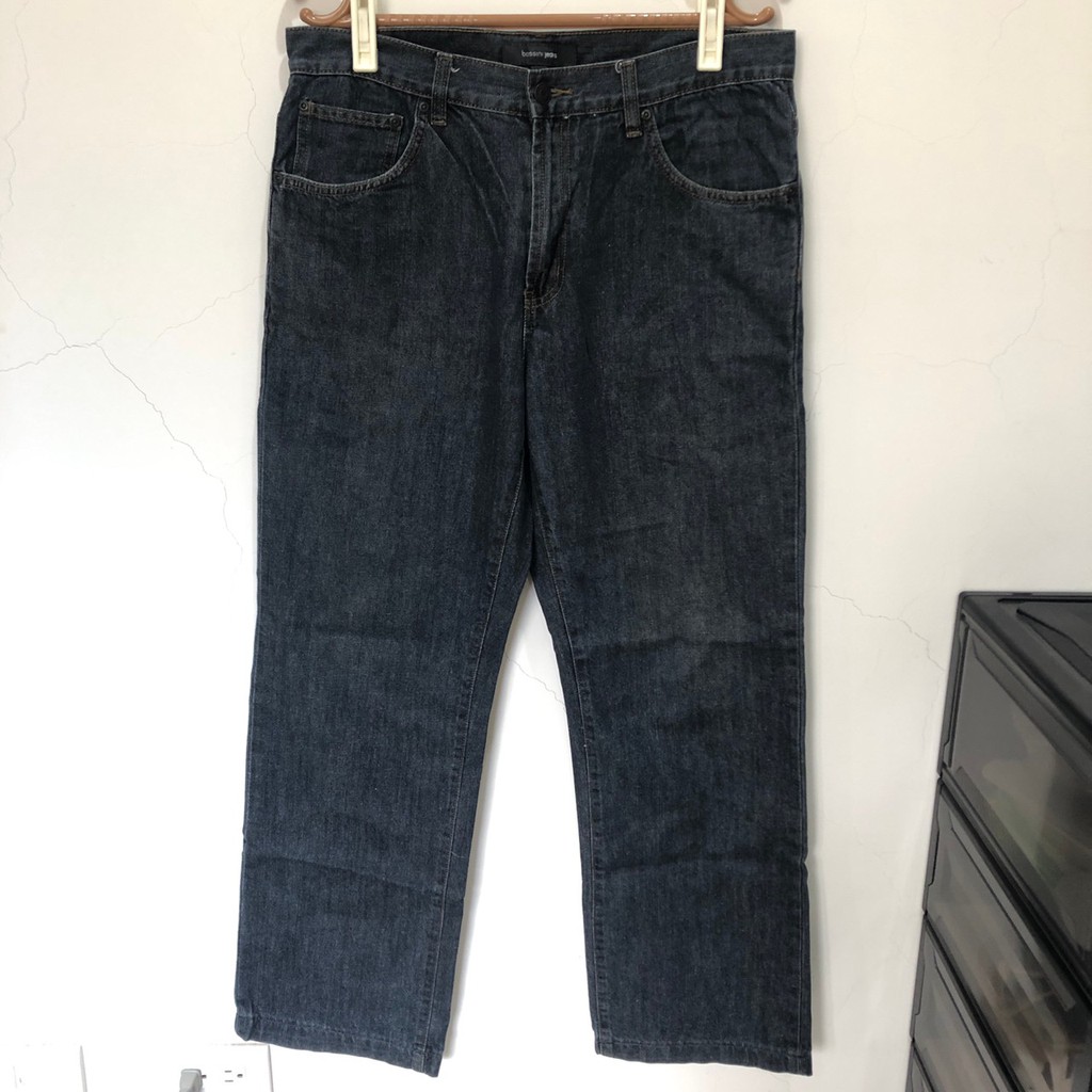 bossini jeans 男 黑色 牛仔褲 丹寧 長褲 褲子 牛仔 牛仔長褲  (G)