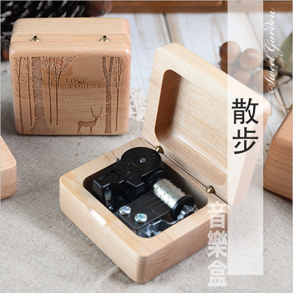 音樂青蛙, 龍貓 散步 宮崎駿卡通 楓木音樂盒(可選封面圖案) Sankyo音樂鈴機芯