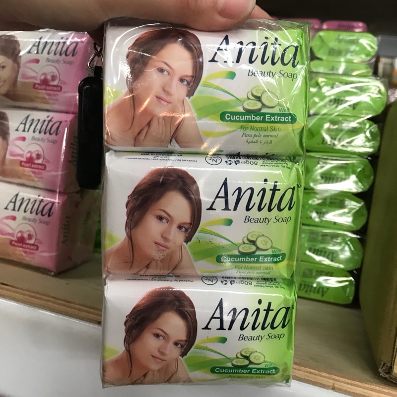 Anita 香皂60g 6入 1️⃣ 珍珠提取物 2️⃣ 黃瓜提取物