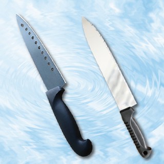 《春佰億》台灣製造冷凍刀和時尚頂級調理不沾刀(8吋雙刀組) 主廚推薦輕鬆切