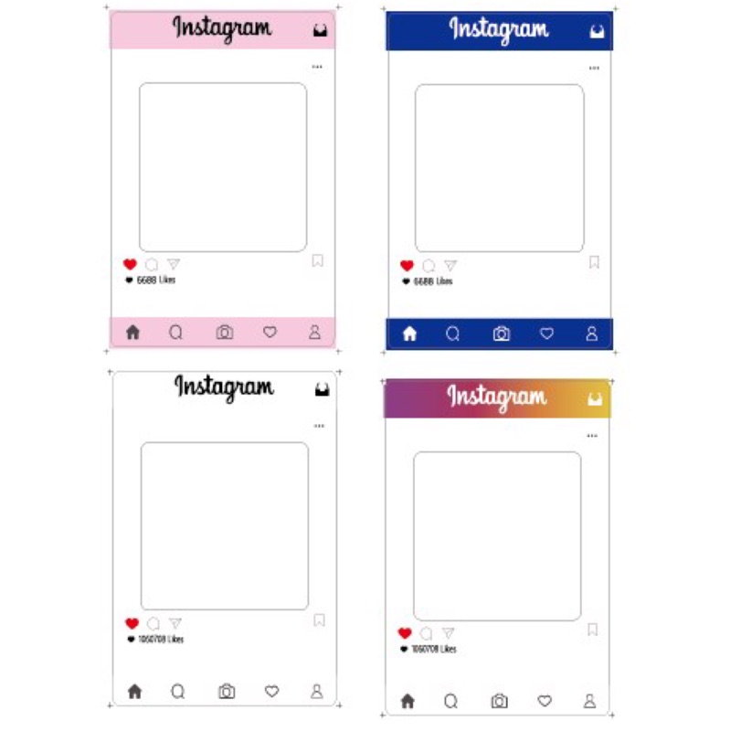 Ig 拍照框 文字 大頭貼可客製 四種面板顏色可選擇 對一專屬線上校稿 快速出貨 蝦皮購物