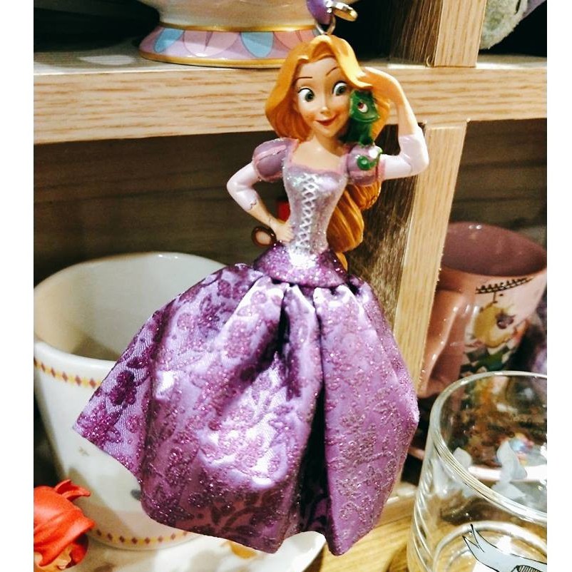 NG［原價880賠售488］Disney 日本絕版稀有 聖誕節限定 迪士尼公主 長髮公主 樂佩 變色龍 吊飾 掛飾 公仔