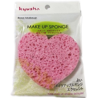 Kyusha 心型海綿-洗臉專用 1入(KS-30001)【小三美日】D849620