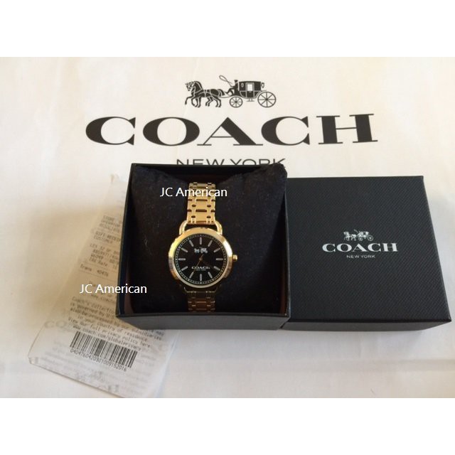 【美國JC】【清倉】COACH W6049 金色 不鏽鋼錶帶 女 手錶 (含錶盒) ~現貨在台 (需自行更換電池)