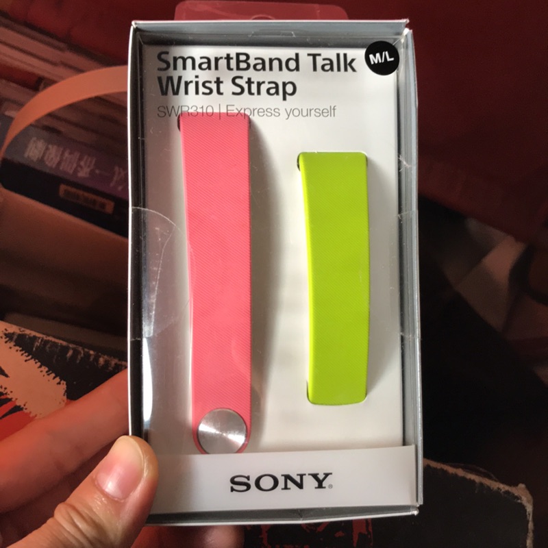 Sony SmartBand Talk Wrist Strap-SWR310(風格款手環錶帶M/L號 粉紅色+萊姆綠色）