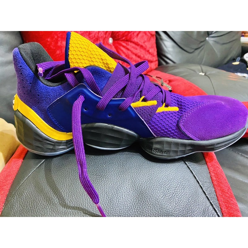 adidas 籃球鞋 Harden Vol.4 GCA SU CASA 湖人 紫金 哈登 男鞋US9.5全新