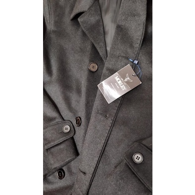 全新$35800英國男裝品牌 MORLEY摩利 00% cashmere 純喀什米爾 黑色經典版西裝外套 長版大衣