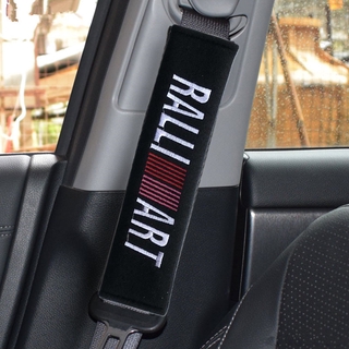 MITSUBISHI Ralliart 軟汽車安全帶套汽車安全帶套保暖毛絨肩墊保護套三菱汽車配件安全帶護肩