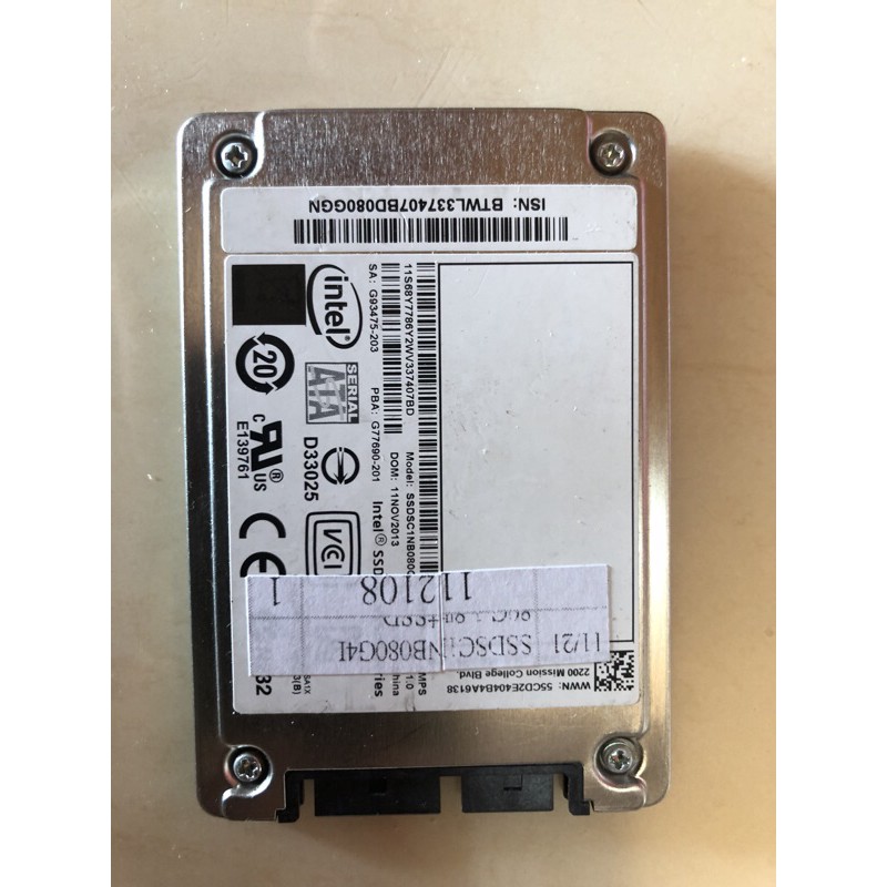 intel ssd 80g 2.5吋 SSD DC S3500