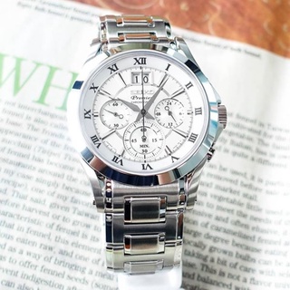 【SEIKO精工】SPC063J1 羅馬字 鋼錶帶 三眼計時男錶 7T04-0AA0S 白 43mm 台南 時代鐘錶