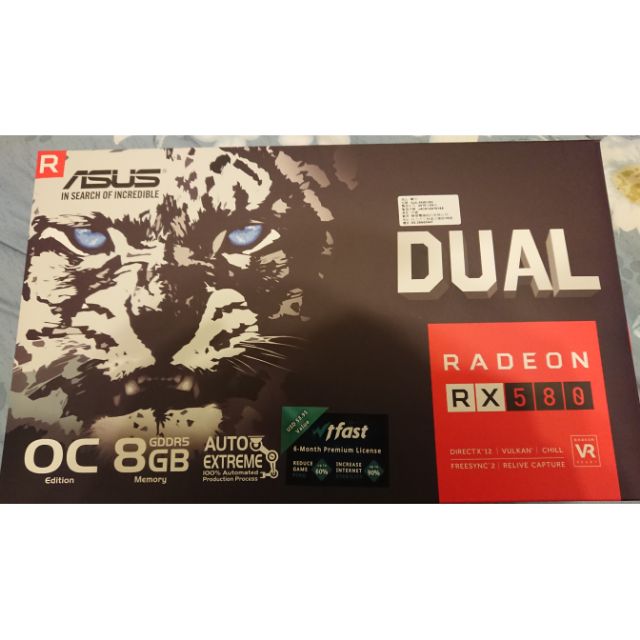 ASUS DUAL RX580 O8G