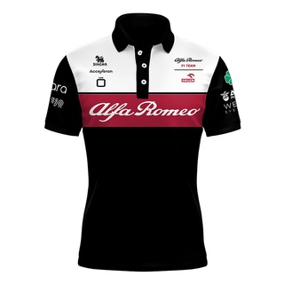 2022 男士 Polo 襯衫熱銷 F1 Formula One Alfa Romeo Team 2019 Sauber