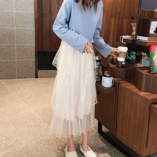 女生女裝半身裙小個子150cm蛋糕裙半身長裙夏天薄款高腰黑紗裙子女網紗群子穿搭 蝦皮購物