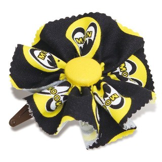 【MOONEYES】Hair Clip Ribbon 黑黃花蕊經典logo 髮夾 [NM083YE]