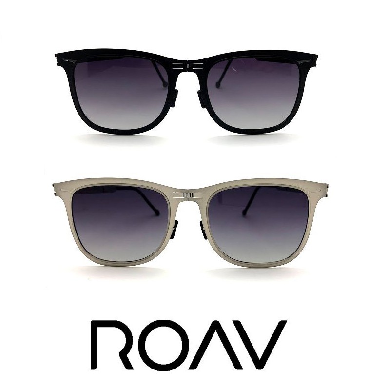 洛杉磯 ROAV 折疊太陽眼鏡 LENNOX 8002  漸層灰 偏光鏡片【原作眼鏡】