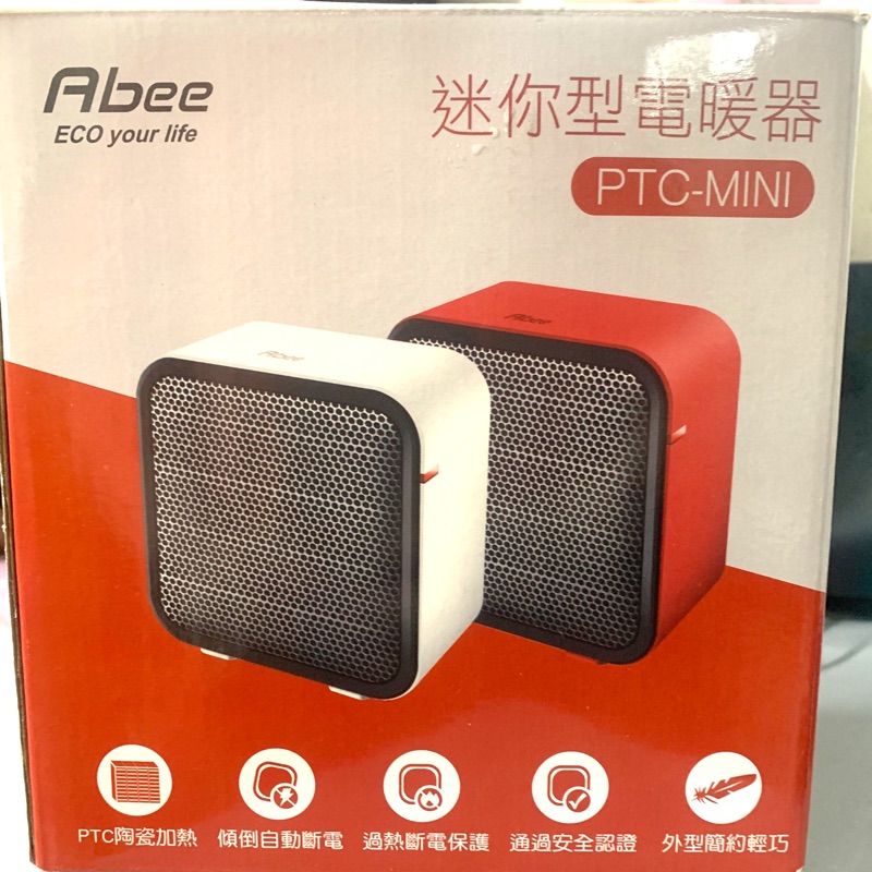 快譯通Abee快暖型迷你陶瓷電暖器 PTC-MINI-白色
