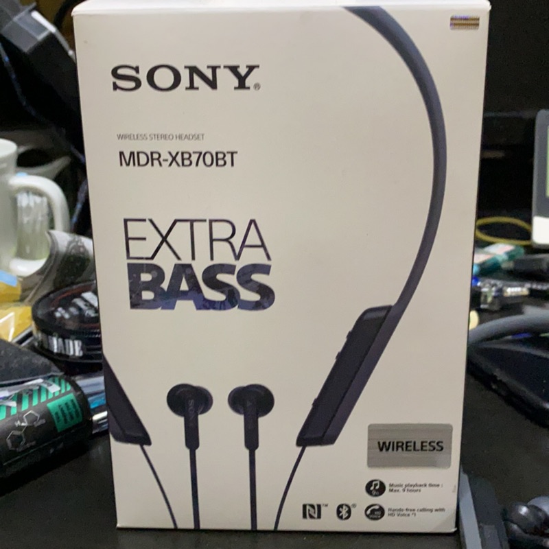 二手9成新！Sony EXTRA BASS 音效 SONY MDR-XB70BT 重低音運動藍牙頸掛入耳式耳機）保證原廠