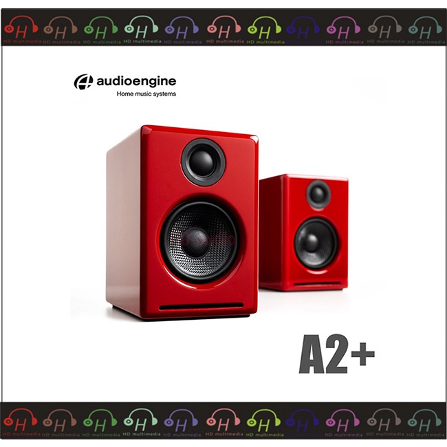 現貨🔥弘達影音多媒體 Audioengine A2+主動式藍牙書架喇叭 3.5mm/RCA/USB/藍牙紅色