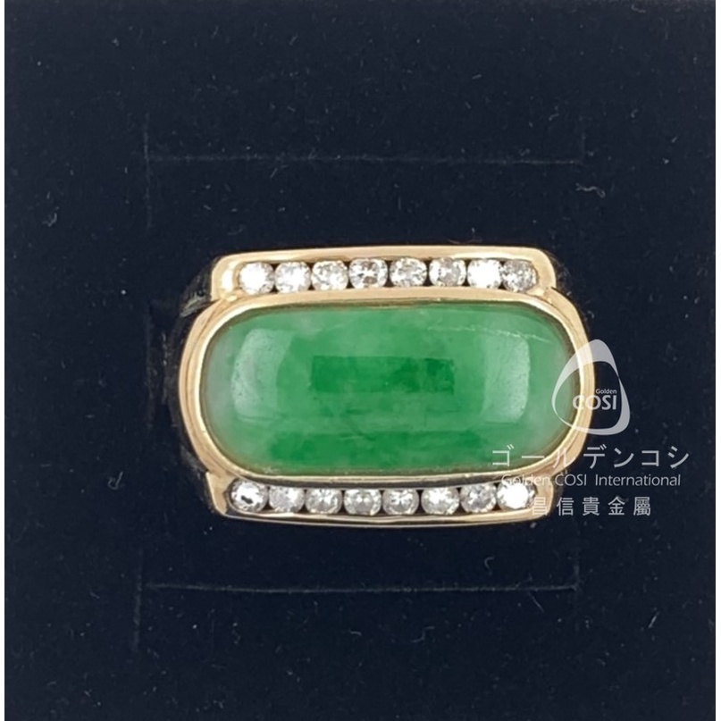 【GoldenCOSI】RR002 玉戒指 14K 黃K金 戒指 3.78錢