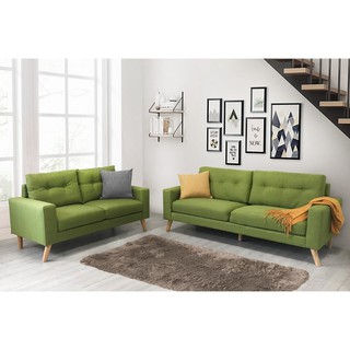 【新生活家具】《翡翠》灰色 綠色 布沙發 3+2沙發組 新品 三人座 二人座 亞麻布 日式 清新 自然 套房 客廳