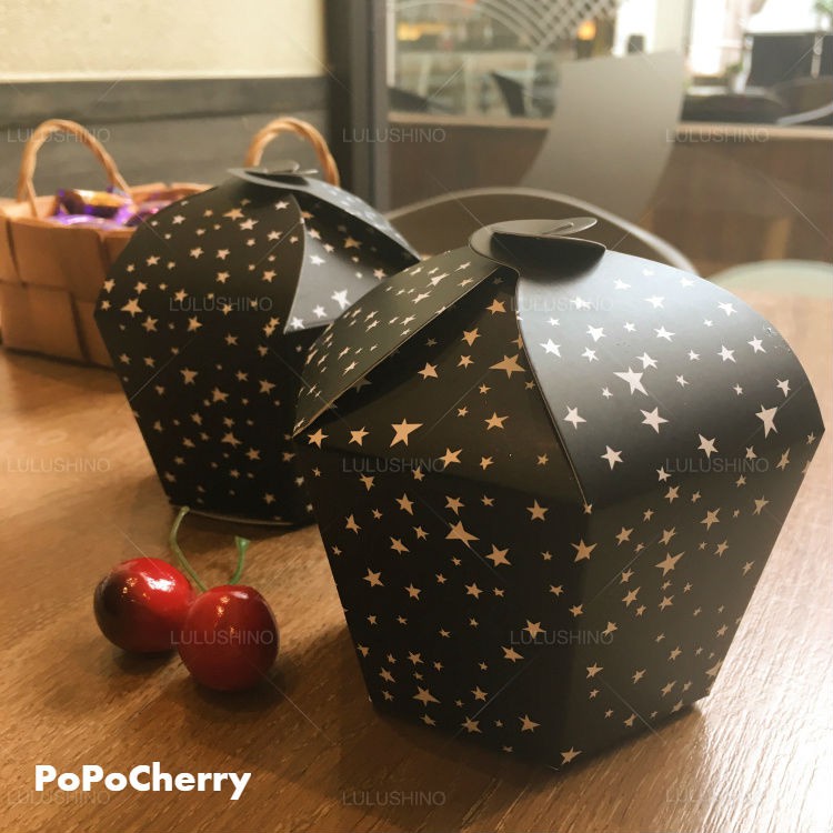 ☆PoPo Cherry☆五角星星 餅乾盒 糖果盒 蛋糕盒 手工餅乾包裝盒 手工皂包裝盒 禮物包裝 萬聖節餅乾盒 點心盒