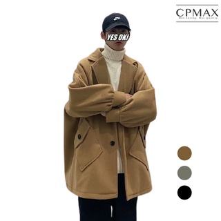 【CPMAX】韓系毛呢大衣 毛呢大衣 毛呢外套 外套男 加厚外套 毛呢大衣 韓版呢子外套 加厚毛呢外套大衣【C208】