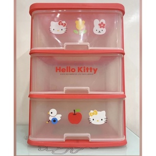 正品 sanrio hello kitty 2000 年 限量版 絕版品 好朋友系列 kitty 三層收納櫃