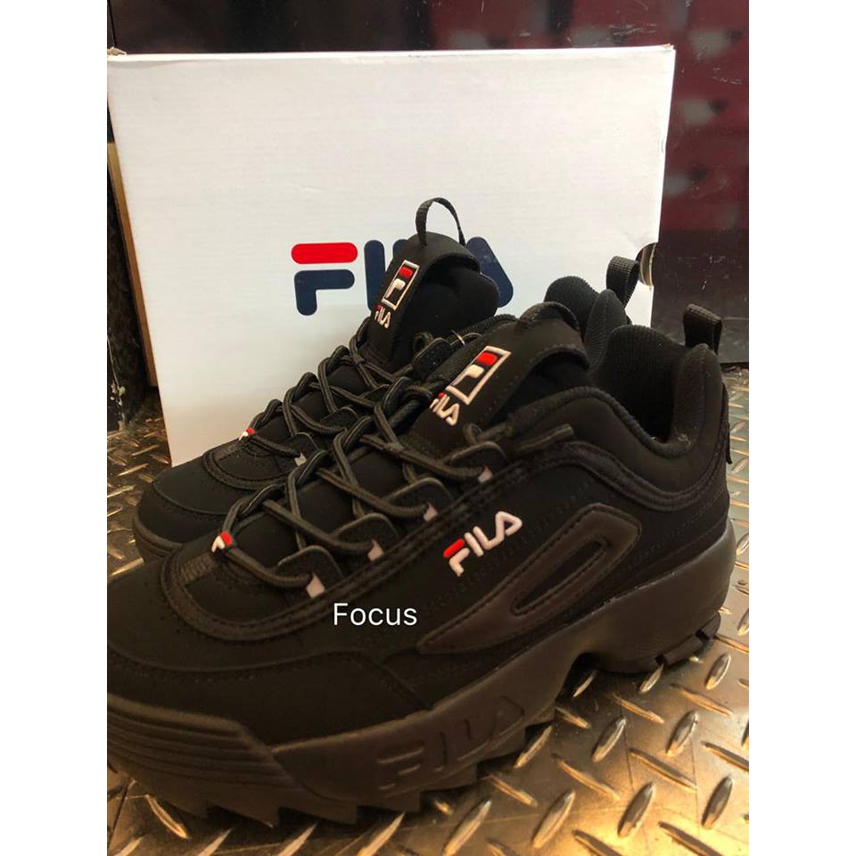 Fila Disruptor 2 黑全黑金裕貞增高厚底大鋸齒韓國fs1hta1078x k 男女款 蝦皮購物