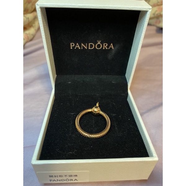 Pandora Moments皇冠O925銀項鏈環+ 熱氣球墜飾